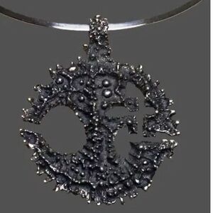 Vintage 60’s Robert Larin Brutalist Modernist Art Pendant